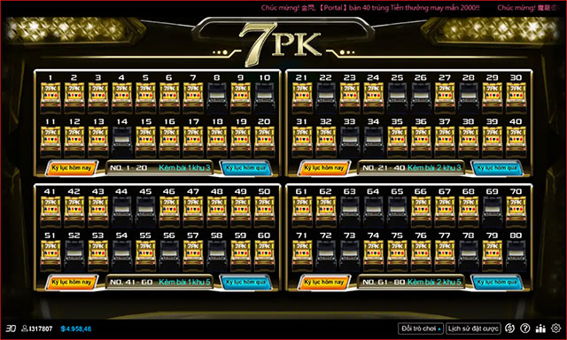 Slot 7pk tại KU casino